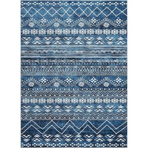 Boho Farmhouse Area Rug - Washable, Stain-Resistant, Non-Slip Indoor Carpet for Living Room, Bedroom, Nursery, Playroom & Dining Room - 1 of 4