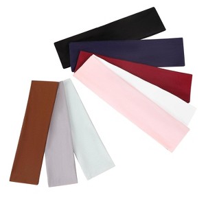 8 Pack Sport Headbands for Women, Elastic Soft Fabric Non-Slip Hair Bands Hair Warp for Daily Workout Yoga Running Sports - 1 of 4