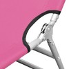 vidaXL Folding Sun Lounger with Head Cushion Steel Magento Pink - 3 of 4