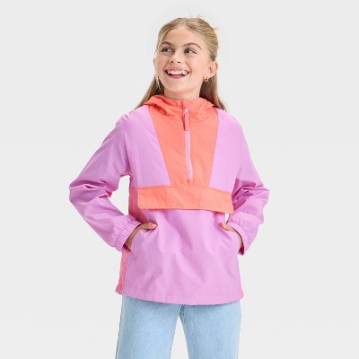 Girls' Colorblocked Windbreaker Jacket - Cat & Jack™ Pink