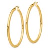 Black Bow Jewelry 3mm, 14k Yellow Gold Classic Round Hoop Earrings, 50mm (1 7/8 Inch) - 2 of 4
