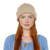 Anna-Kaci Comfy Warm Winter Knit Slouchy Beanie Hat Double Color Roll Up Edge Ski Cap - 2 of 4