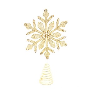 TopComfy Decorative Object Golden Beadwork Tree Topper for Holiday Home Decor, Gold, 7"*2"*11" - 1 of 4