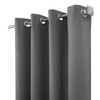 Thermaplus Ventura Blackout Grommet Curtain Panel Pair Frame Your Windows with Subtle Slub Textured Motif Each 78" x 84" Dark - 3 of 4