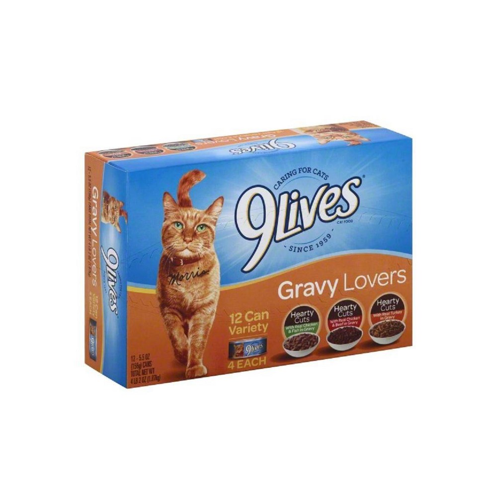UPC 079100112357 product image for 9 Lives Variety Gravy Favorites - Wet Cat Food - 5.5oz/12pk | upcitemdb.com