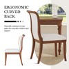 Walnut Finish Upholstered Dining Chairs Set of 2 - Traditional Elegant Fabric Side Chairs with Curved Lines, Solid Hardwood Frame - 2 of 4