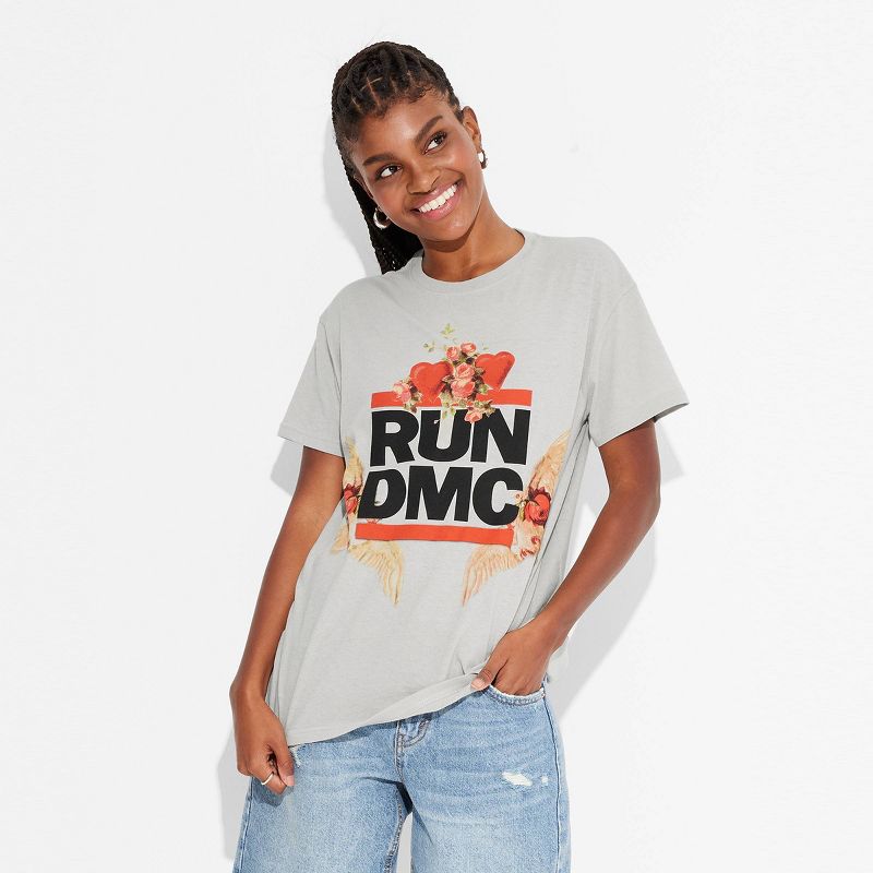 Women's RUN DMC Short Sleeve Graphic T-Shirt - Gray, 3 of 4