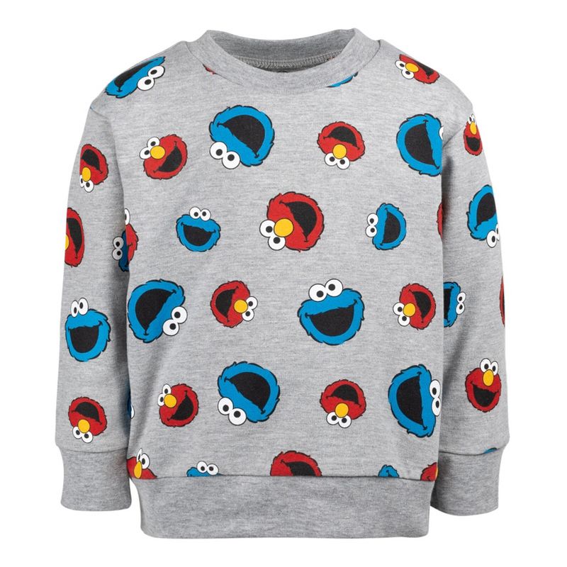 Sesame Street Cookie Monster Elmo French Terry Sweatshirt and Pants Set Infant to Little Kid, 3 of 9