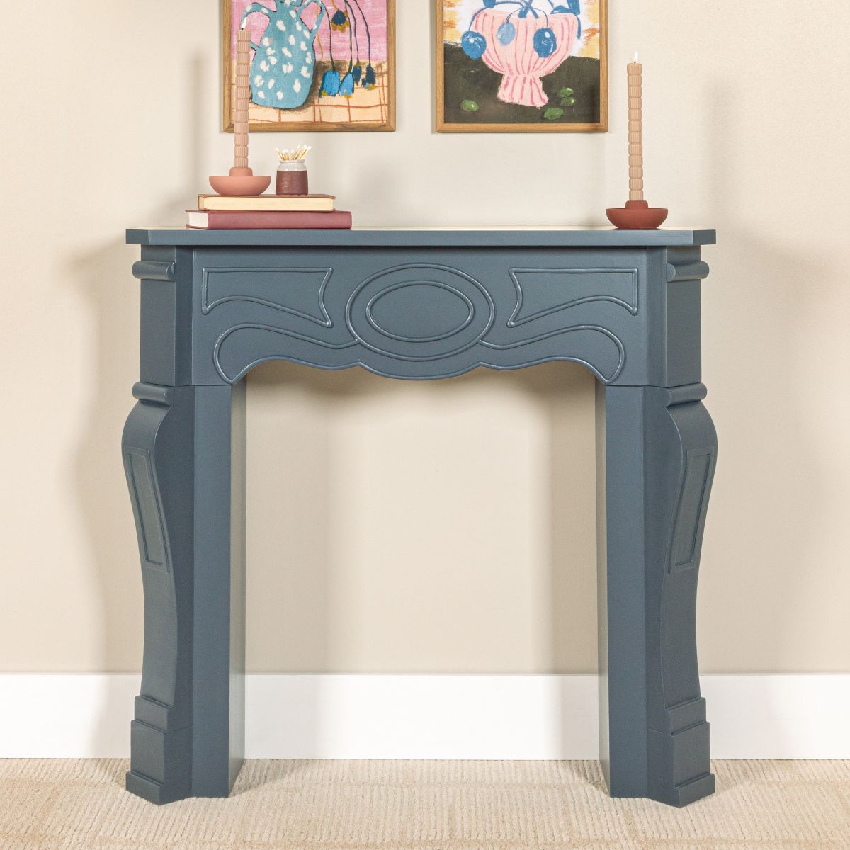 Storied Home Small Victorian Decorative Fireplace Mantel - thumbnail 3