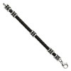 Chisel Stainless Steel Antiqued and Fleur de Lis and Dragon Black Braided Leather 8.5" Bracelet - 4 of 4