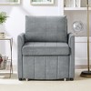31.5" Chenille Convertible Sleeper Chair Bed with 5-Position Backrest, Side Pockets, and Storage - 2 of 4