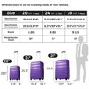 BEAFUP Set of 3 Luggage Hardside Spinner Suitcase with TSA Lock 20" 24" 28" Available for Gender , Purple - 3 of 4