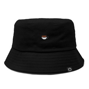 Dalix Lil Coffee Embroidered Cotton Summer Food Outdoor Bucket Hat Womens - 1 of 4