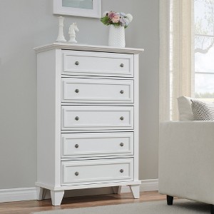 Jojoka 5 Drawer Dresser for Bedroom, Drawer of Chest with Metal Handles for Living Room - 1 of 4