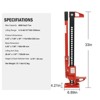 High Lift Farm Jack - Ratcheting Utility Jack with 3 Ton (6,600 Lb) Capacity, Car Jack Adjustable Range 6" to 55" for Cars, Trucks, ATVs, and SUVs - 3 of 4
