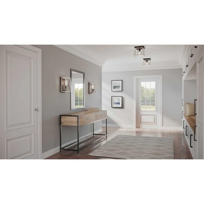 Graphite Bronze 12" Farmhouse Flush Mount Ceiling Light