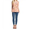 Women's Lace Up Floral Brushed Knit Top - Oddi - 4 of 4