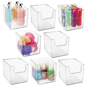 mDesign Plastic Bathroom Storage Organizer Bin with Open Front - 1 of 4