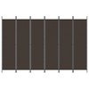 vidaXL 6-Panel Room Divider Brown 118.1"x78.7" Fabric - 3 of 4
