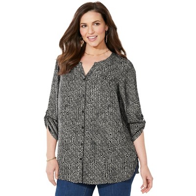 Catherines Women's Plus Size Breezeway Georgette Blouse