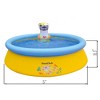 JLeisure Sun Club 5 Foot 2 Person Outdoor Above Ground Blow Up Inflatable Kiddie Swimming Pool with 3D Sea Otter Spray, 6 Pack, Yellow/Blue - 3 of 4