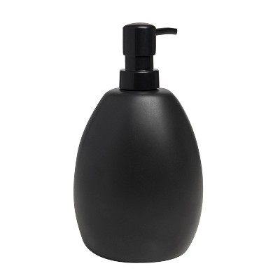 Black Stainless Steel Soap Dispenser with Scrubby Caddy