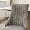 CLIHOME Set of 2 Flocking Chenille Dining Chairs, Upholstered Accent Chair with Silver Brushed Stainless Steel Legs - 4 of 4