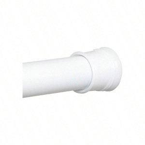 Tension Shower Curtain Rod White 44 to 72 Inches Premium Steel Adjustable Bathroom Easy No Drill Rust Resistant Spring - 1 of 4