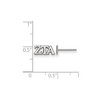 Black Bow Jewelry Sterling Silver Zeta Tau Alpha Greek Life Stud Earrings - 2 of 3