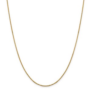 Black Bow Jewelry 1.7mm 14k Yellow Gold Solid Flat Cable Chain Necklace - 1 of 4