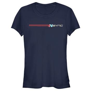 Juniors Womens NSYNC Retro Band Stripe T-Shirt