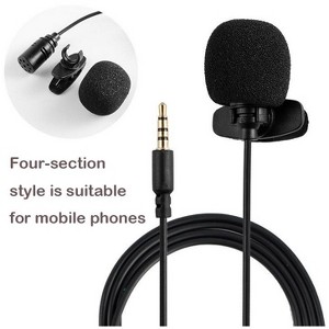 Mini Microphone, Hands Free Clip On Microphone, Audio Mic For Computer Laptop Phone Lound Speaker, Black - 1 of 3