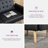 TYBOATLE 65" Convertible Faux Leather Futon Sofa Bed, Modern Upholstered Couch with USB, Folding Loveseat for Small Space, Apartment, Dorm, Office - 4 of 4