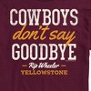 Men's - Yellowstone - Cowboys Don't Say Goodbye Short Sleeve Graphic T-Shirt - 2 of 4