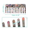 Unique Bargains Anti-Static Hair Comb Wide Tooth for Thick Curly Hair Hair Care Detangling Comb For Wet and Dry Dark 2.5mm Thick 2 Pcs - 4 of 4