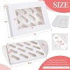 6 Pack 12 Count Cupcake Container with Handle Tray Windo - 2 of 4