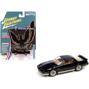 1986 Pontiac Firebird T/A Black with Champagne Gold Accents "Muscle Cars USA" Series 1/64 Diecast Model Car by Johnny Lightning - 1 of 4