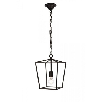 Elegant Lighting Maddox Collection Pendant D9.75 H14.5 Lt:1 Black Finish