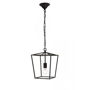 Elegant Lighting Maddox Collection Pendant D9.75 H14.5 Lt:1 Black Finish - 1 of 4