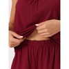 cheibear Women's Solid Color Round Neck Lace Trim Sleeveless Camisole Tops with Shorts Pajama Sets - 4 of 4