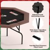 8-Player Poker Table - Foldable Design with Collapsible Legs, Cup Holders | Portable  Quality Surface - 3 of 4