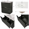 30" Bathroom Vanity with Sink aa??Fluted Design, Soft Close Full-Extension Drawers, High-Gloss Ceramic Basin, Modern Freestanding Bathroom Cabinet - 2 of 4