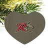 Rider University Secondary Logo Heart Love Wood Christmas Tree Holiday Ornament - 2 of 3