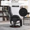 Swivel Recliner Chair with Footrest, Faux Leather Lounge Chair with 135¡ã Adjustable Backrest, Padded Seat & Armrests - 4 of 4