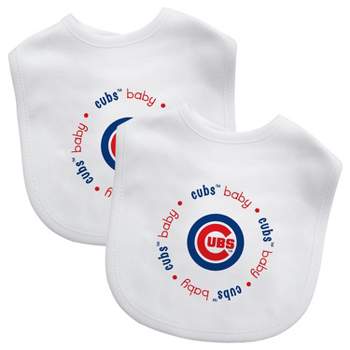 Baby Fanatic Officially Licensed Unisex Baby Bibs 2 Pack - MLB Chicago Cubs
