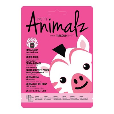 Masque Bar Pretty Animalz Pink Zebra Sheet Mask - 0.71 fl oz