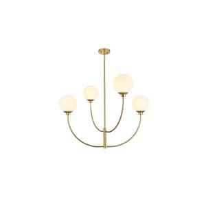 Elegant Lighting Nyomi 42-Inch Chrome Chandelier with Modern Statement - 1 of 4