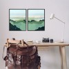 Stupell Industries Hill Side Nautical Landscape Abstract 2pc Framed Giclee Art Set, Black, 16" x 20" - 2 of 4
