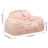 LOVMOR 53"Bean Bag Chair Lazy Sofa Bean Bag Chair Adult, Teen High Density Foam Padded Modern Accent Chair Comfortable Living Room, Bedroom Chair - 4 of 4