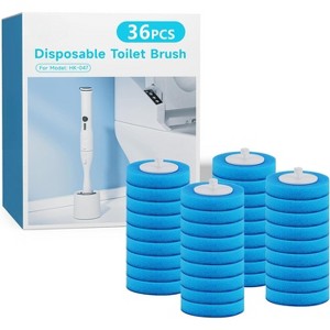 Electric Toilet Brush with Disposable Heads - Brush Heads & Wand Refills for Touch-Free Cleaning, Includes Crevice Tools - 1 of 4